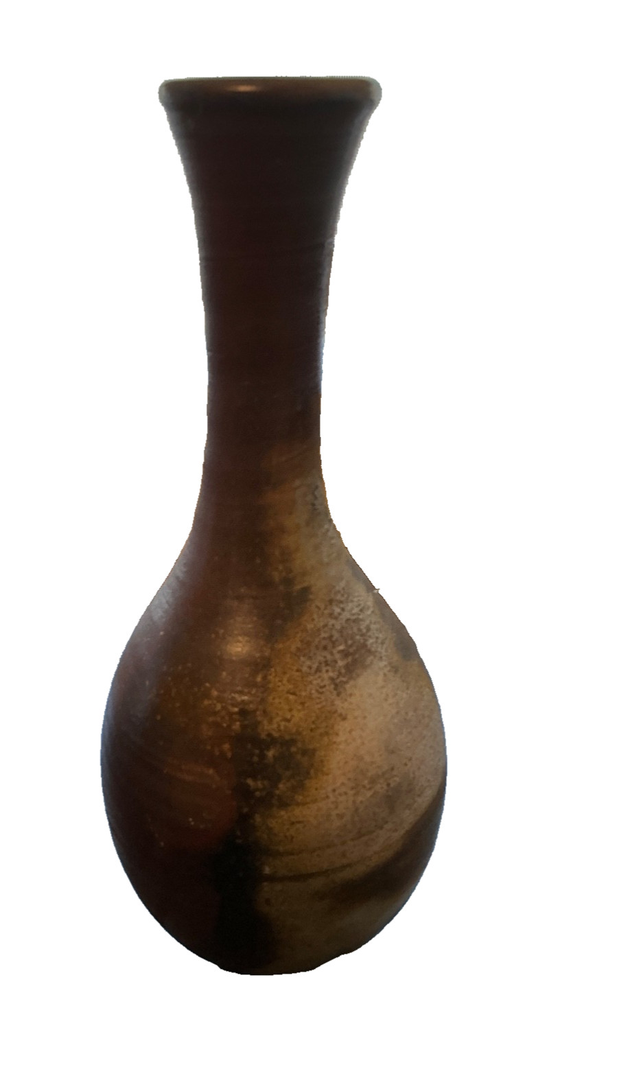 Mid Century Hand Thrown Studio Ceramic Pottery Bottle Vase Signed 9.5x4\