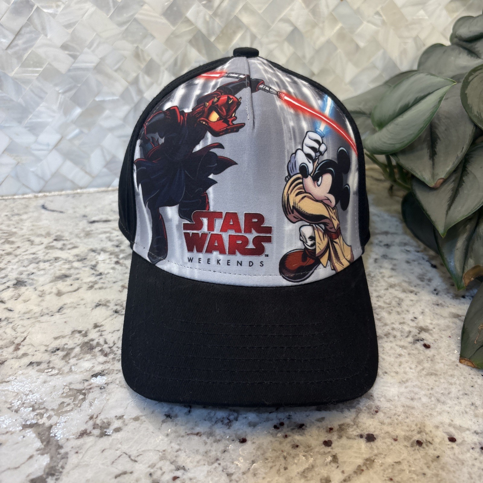 2012 Mickey Mouse Star Wars Hat Disney Parks Darth Maul Donald Duck Size Youth