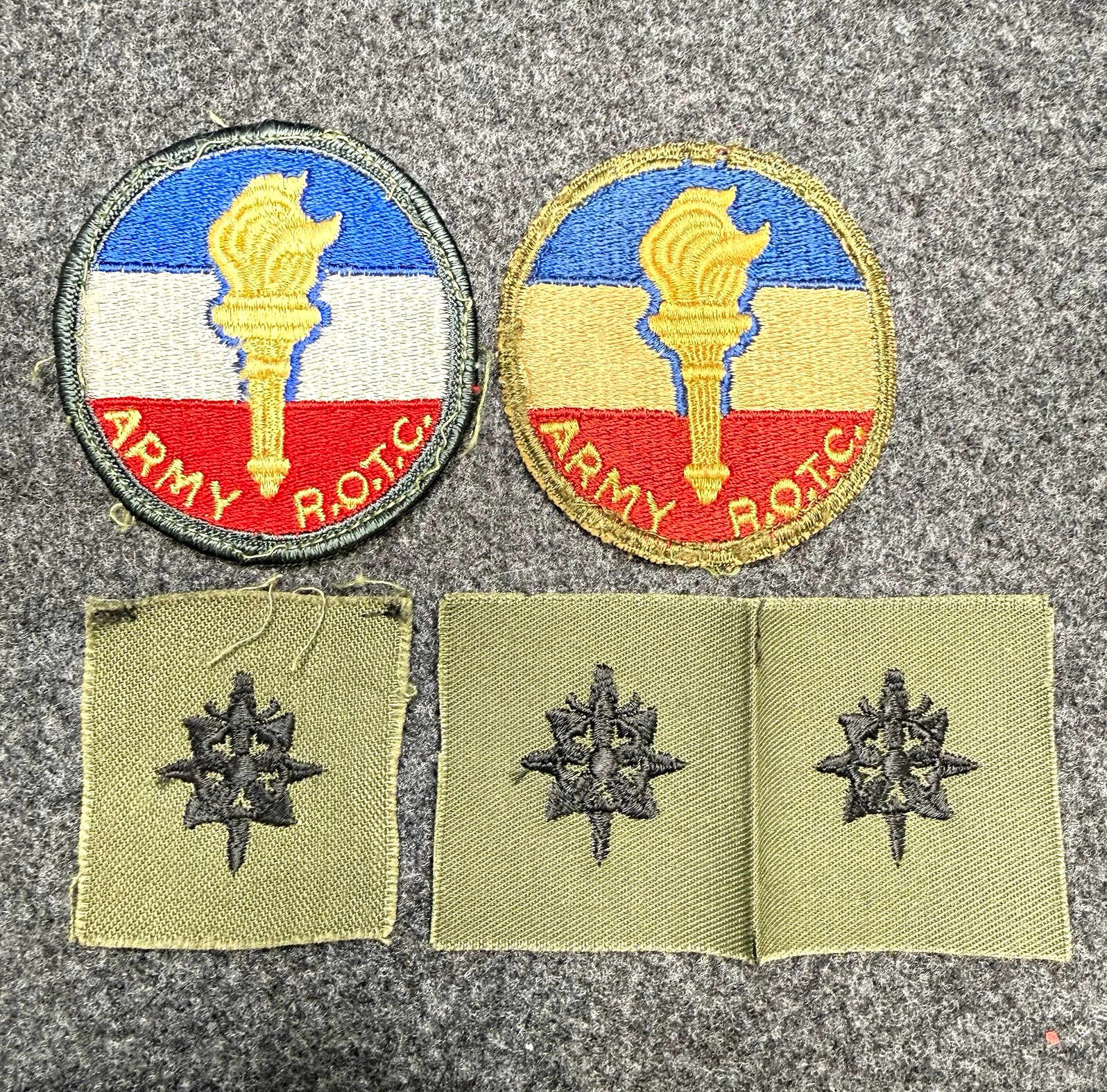 Vintage US Army ROTC Patches & Lieutenant Colonel Cloth Rank Insignia Lot 5 Vintage US Army ROTC Patches & Lieutenant Colonel Cloth Rank Insignia Lot 5