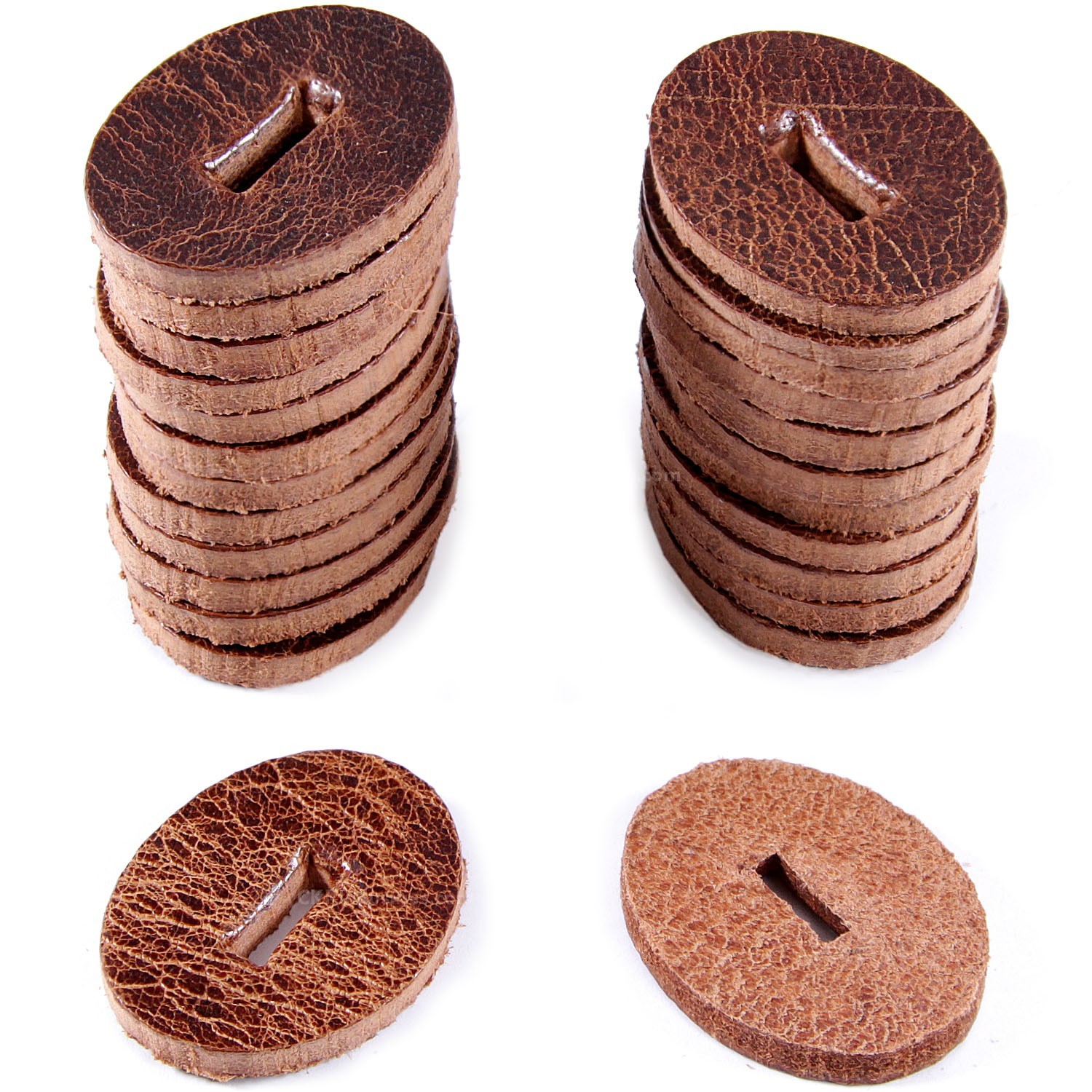 Water Buffalo Leather Knife Handle Washers - Oval - 1.25in - 25, 50, & 100 packs Water Buffalo Leather Knife Handle Washers - Oval - 1.25in - 25, 50, & 100 packs