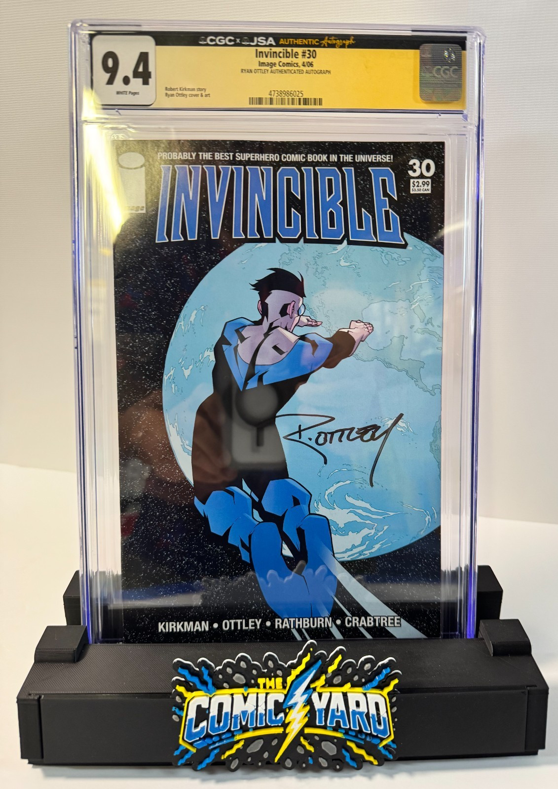 Invincible #30 CGC 9.4 JSA Ryan Ottley Signed 2006 Image Comics Low Print Run