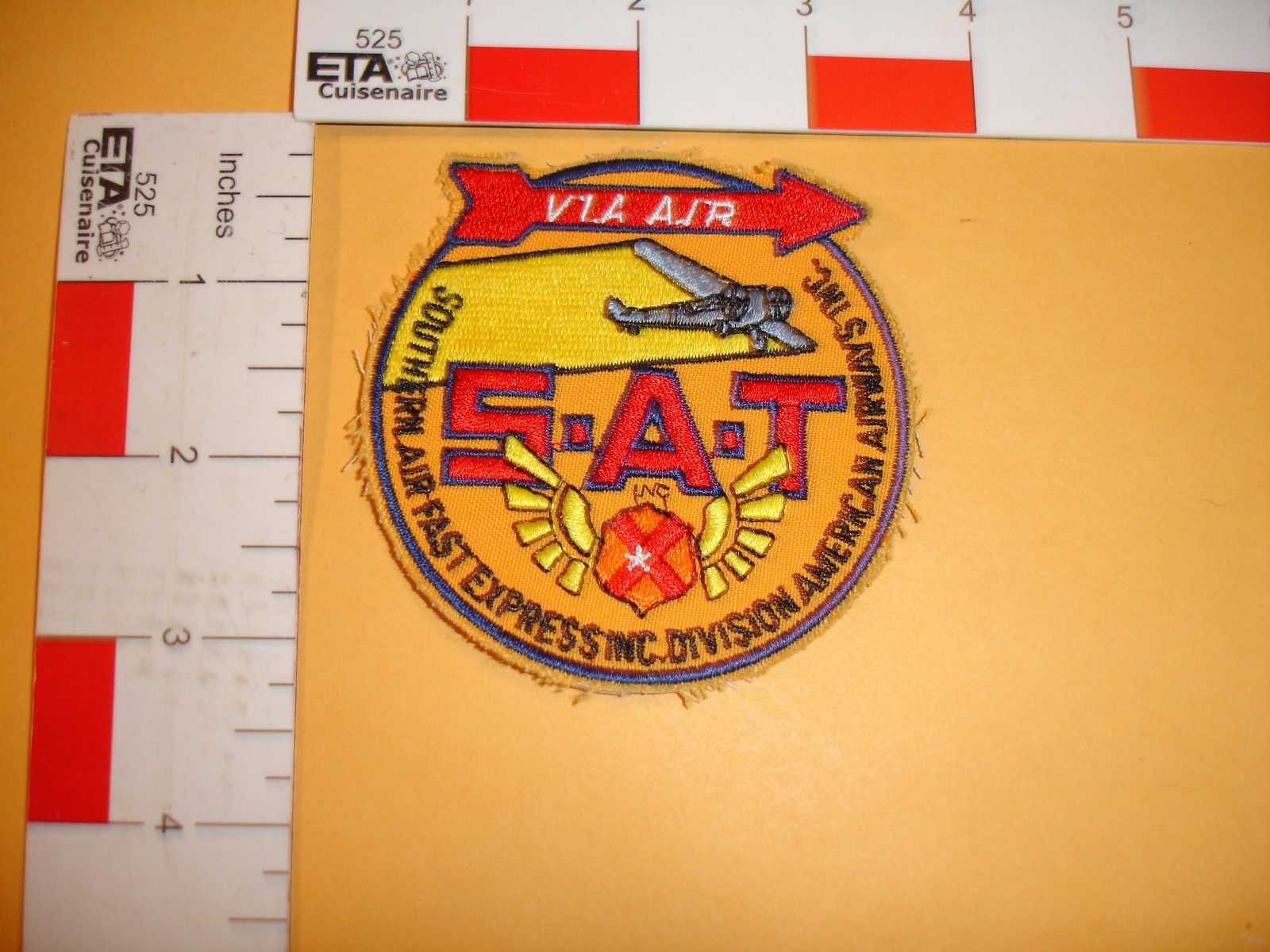 vintage Transportation patch American Airlines SAT Southern Air VIA AIR