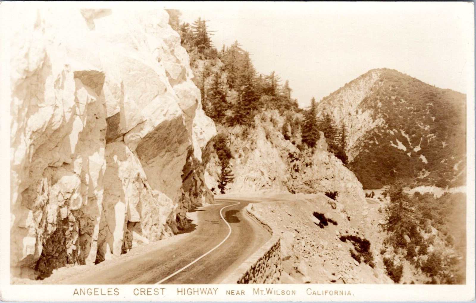 RPPC - Angeles Crest Highway, Mt. Wilson, California - Real Photo Postcard RPPC - Angeles Crest Highway, Mt. Wilson, California - Real Photo Postcard