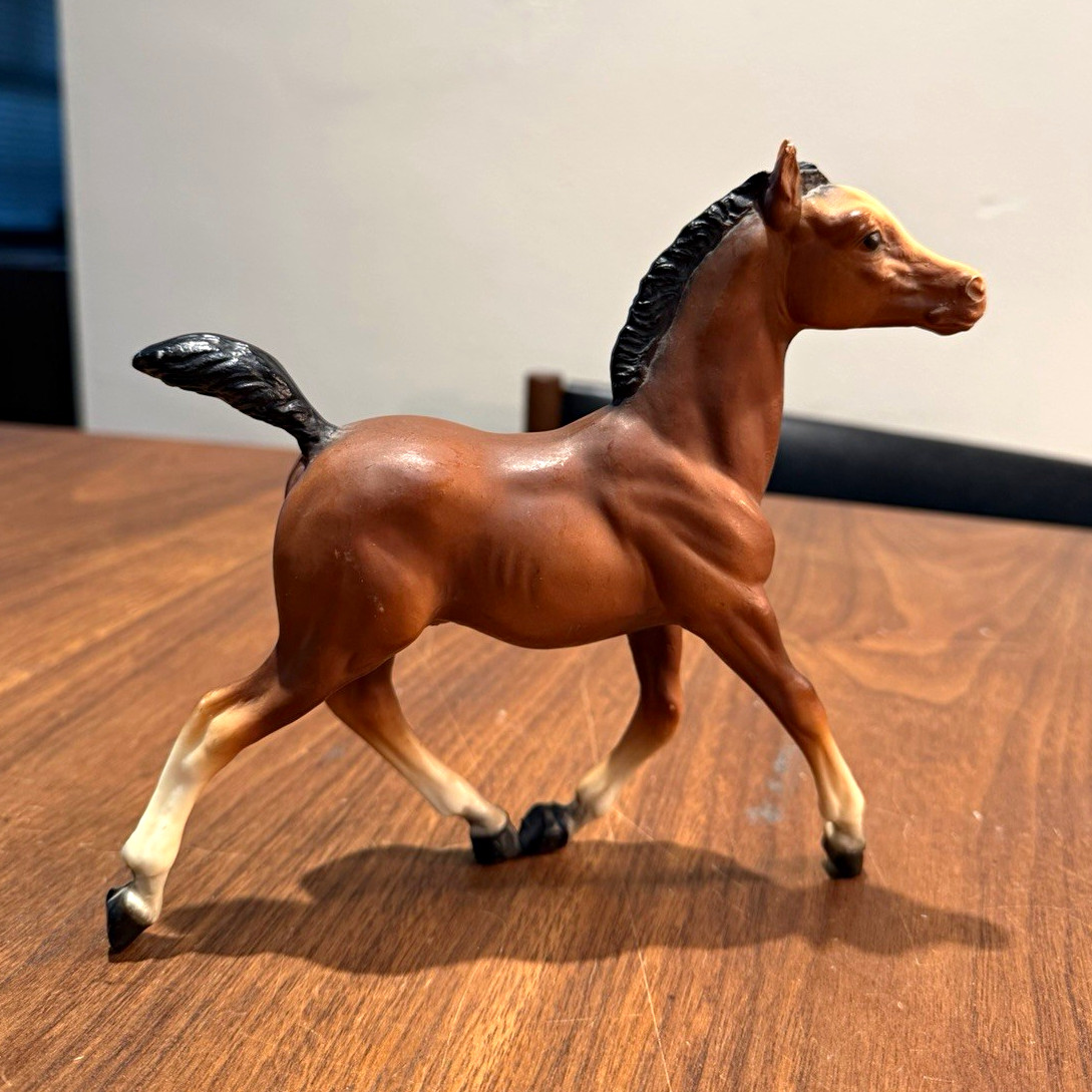 Vintage Breyer Running Foal Bay Model Horse #130 Traditional Scale