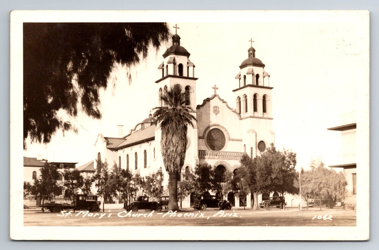 AZ, Phoenix, St Mary\'s Church, Real Photo, RPPC, Vintage Postcard AZ, Phoenix, St Mary\'s Church, Real Photo, RPPC, Vintage Postcard