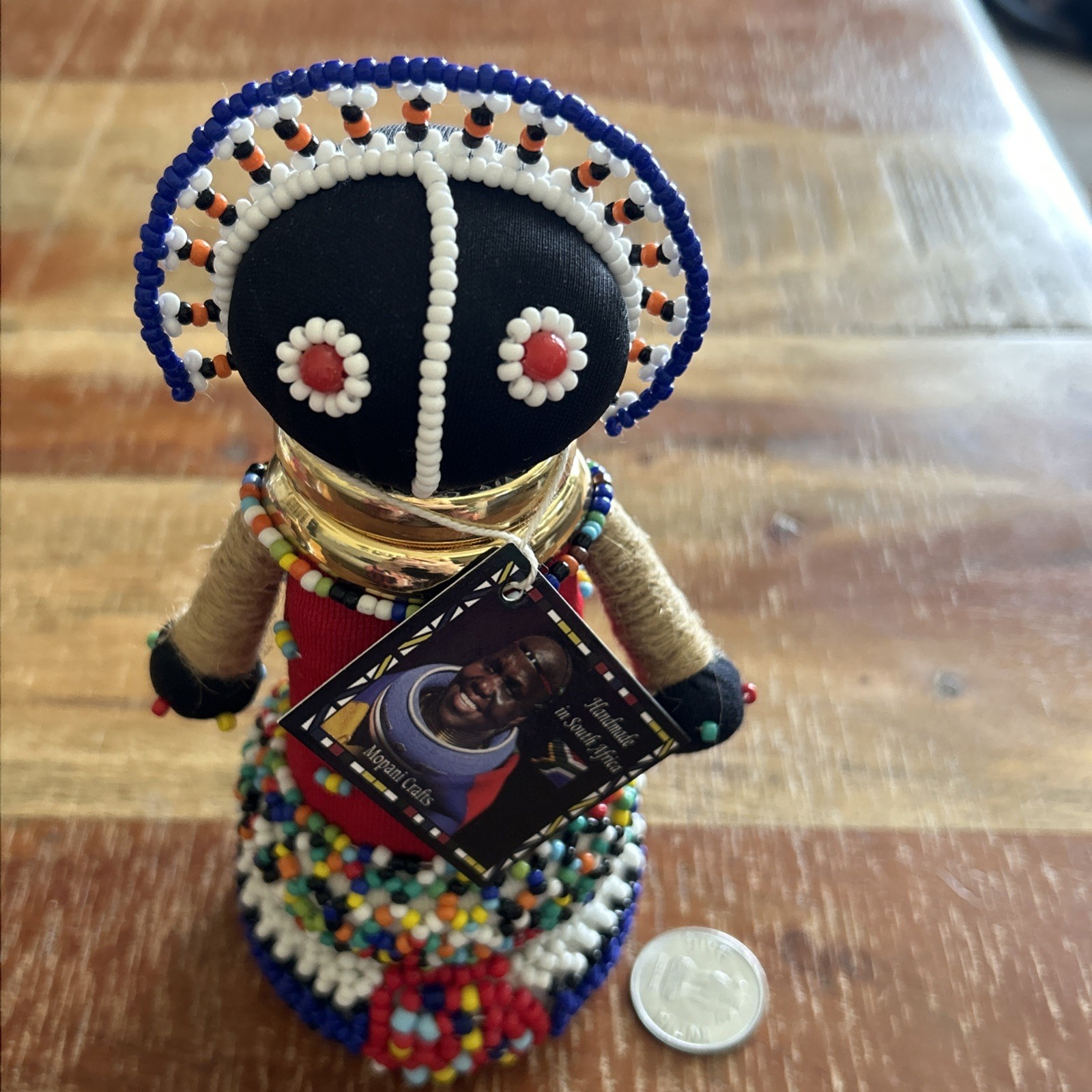 Vintage Ndebele Handmade South African Colorful Beaded Ceremonial Fertility Doll Vintage Ndebele Handmade South African Colorful Beaded Ceremonial Fertility Doll