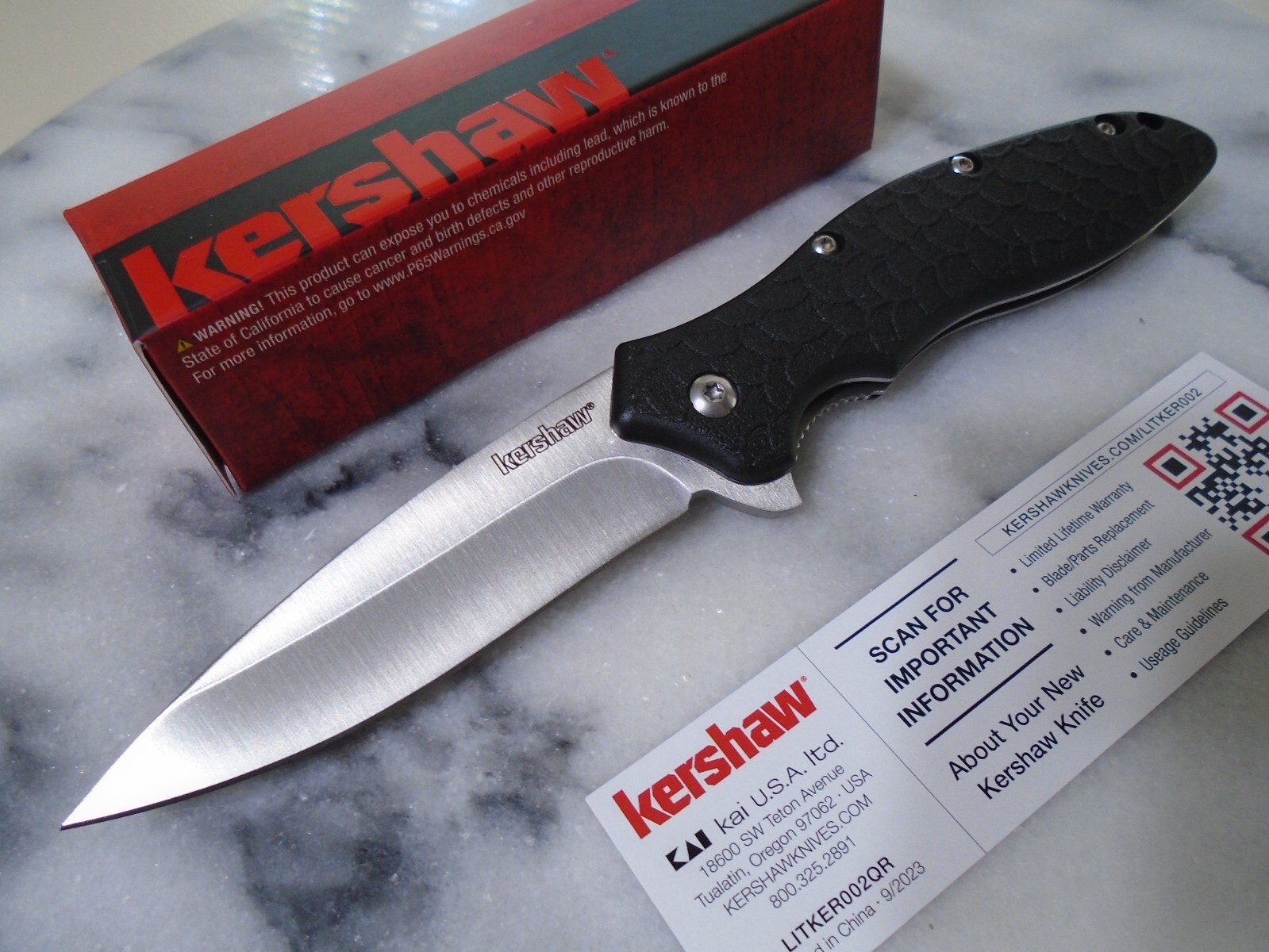 Kershaw OSO Sweet Assisted Open Pocket Knife Black Handle Folder 1830 8Cr13MoV Kershaw OSO Sweet Assisted Open Pocket Knife Black Handle Folder 1830 8Cr13MoV