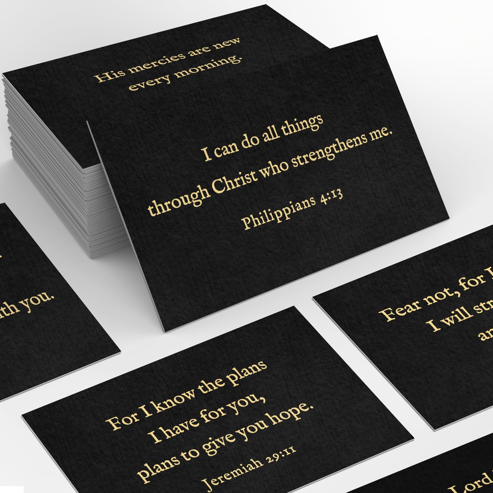 Bible Verse Cards, 60 Mini Scripture Cards with Bible Verses on 300GSM Pearl Pap