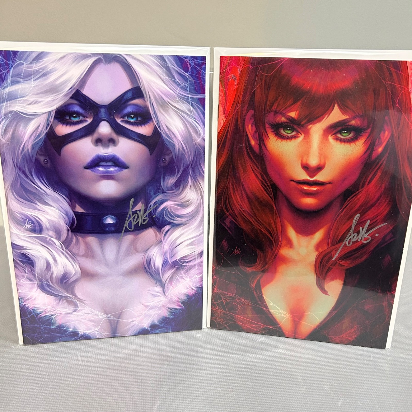 Amazing Spider-Man #1 Artgerm Virgin Pureart 2 Comic Black Cat Mary Jane Signed