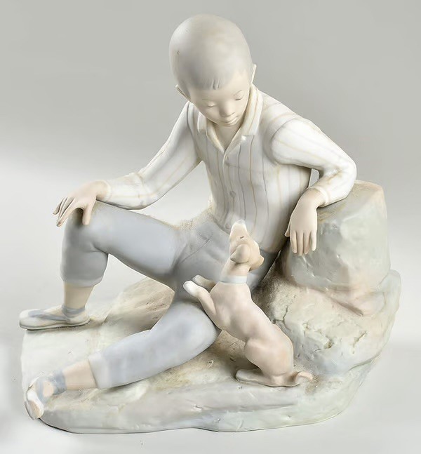 Lladro NAO Porcelain Figurine Boy with Dog Lladro NAO Porcelain Figurine Boy with Dog