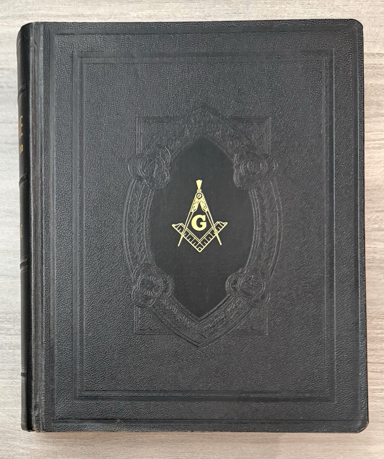 MASONIC BIBLE 1949 Red Letter Cyclopedic Indexed Hertel Leather Freemason