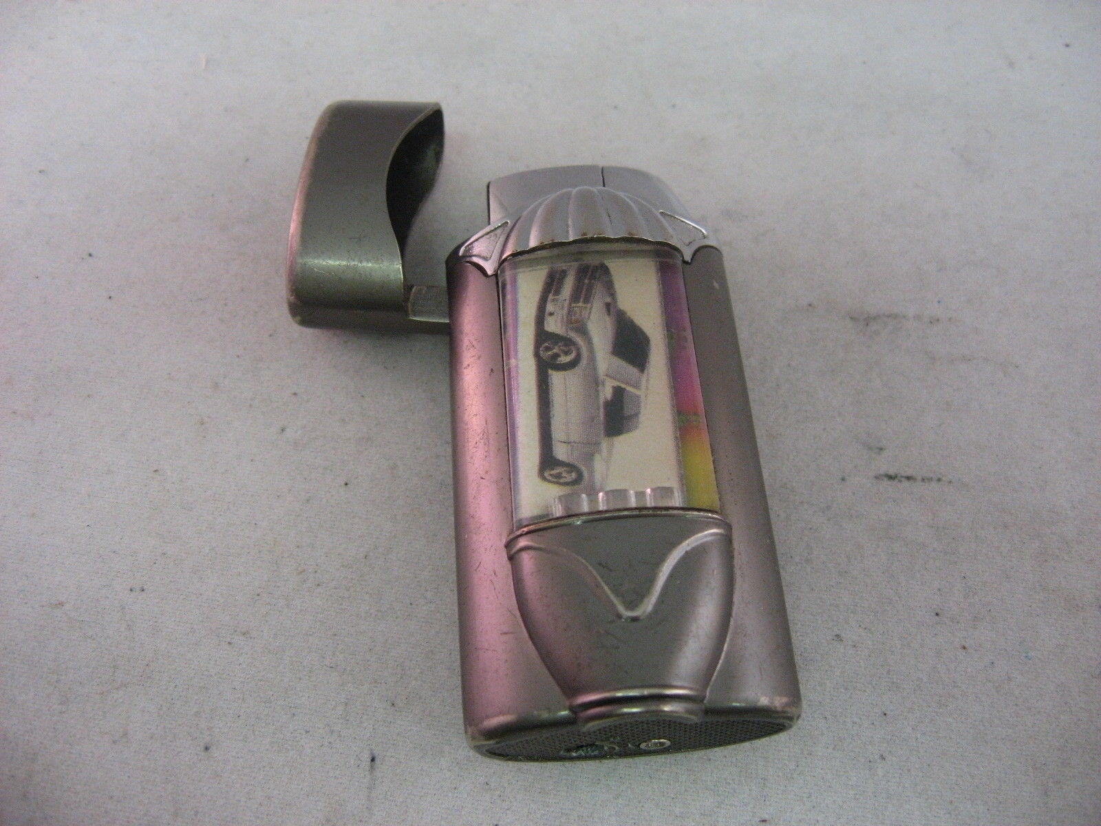 Vintage Low Rider Truck Butane Lighter Silver Tone Novelty Untested For Parts