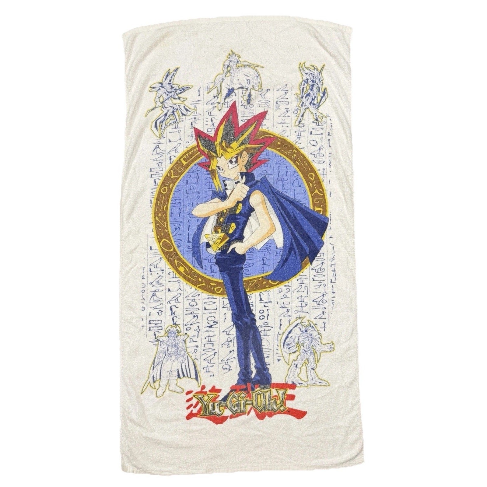 Vintage 1996 Yu-Gi-Oh Yugioh Dark Magic Anime Duel Beach Towel Size 54x28 RARE