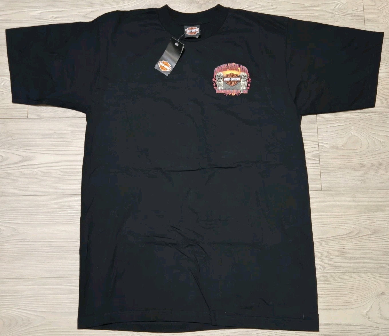 Harley Davidson Shirt Honolulu Hawaii Mens Sz Large Cycle City Black NWT Emblem Harley Davidson Shirt Honolulu Hawaii Mens Sz Large Cycle City Black NWT Emblem