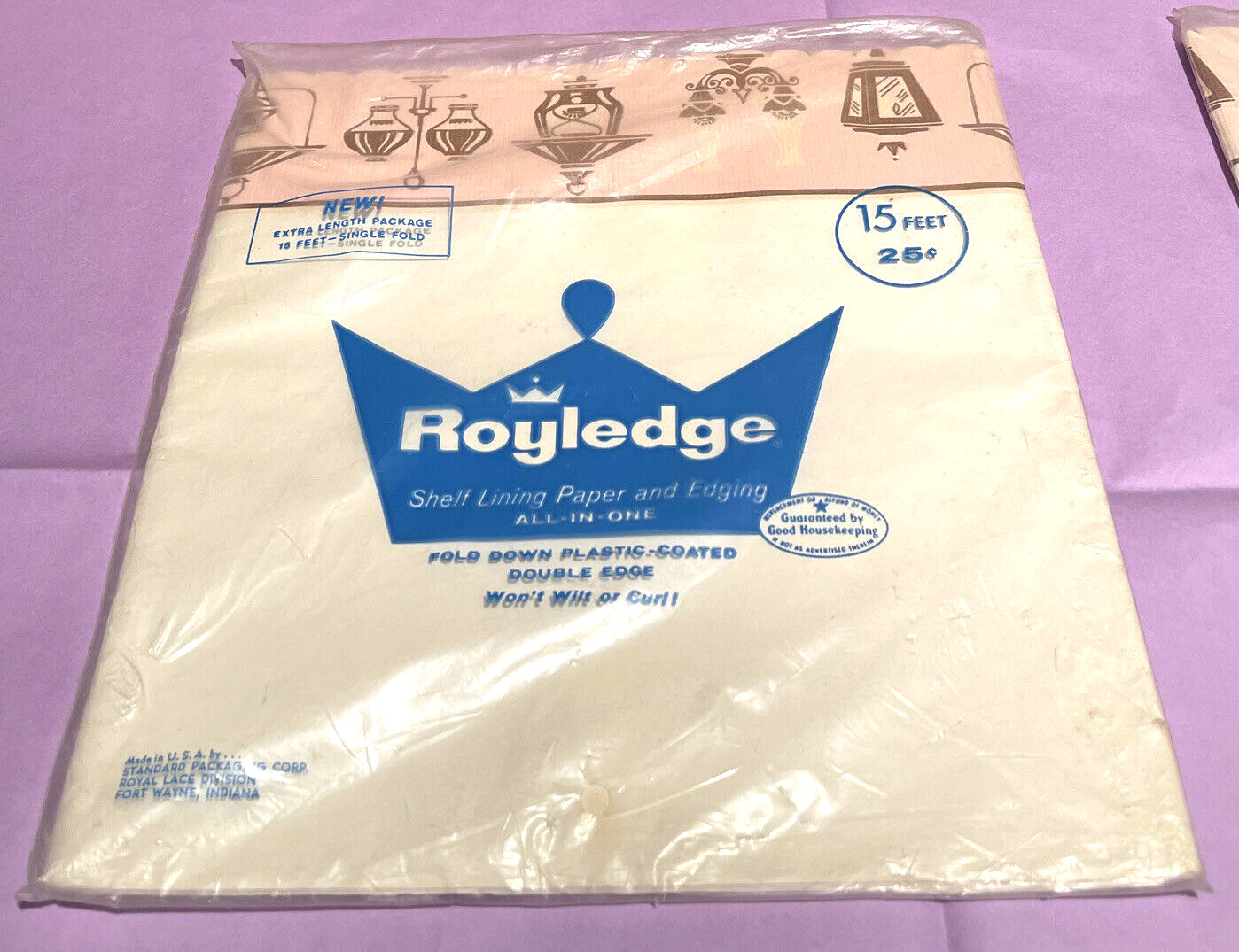 👗Vintage NOS Royledge Lanterns Shelf Lining Paper Edging Farmhouse Kitchen 15\'