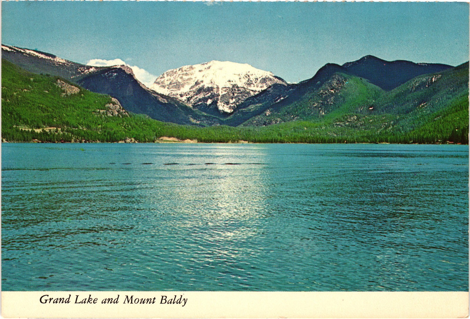 Vintage Grand Lake Mount Baldy Colorado Rocky Mountains Scenic Postcard