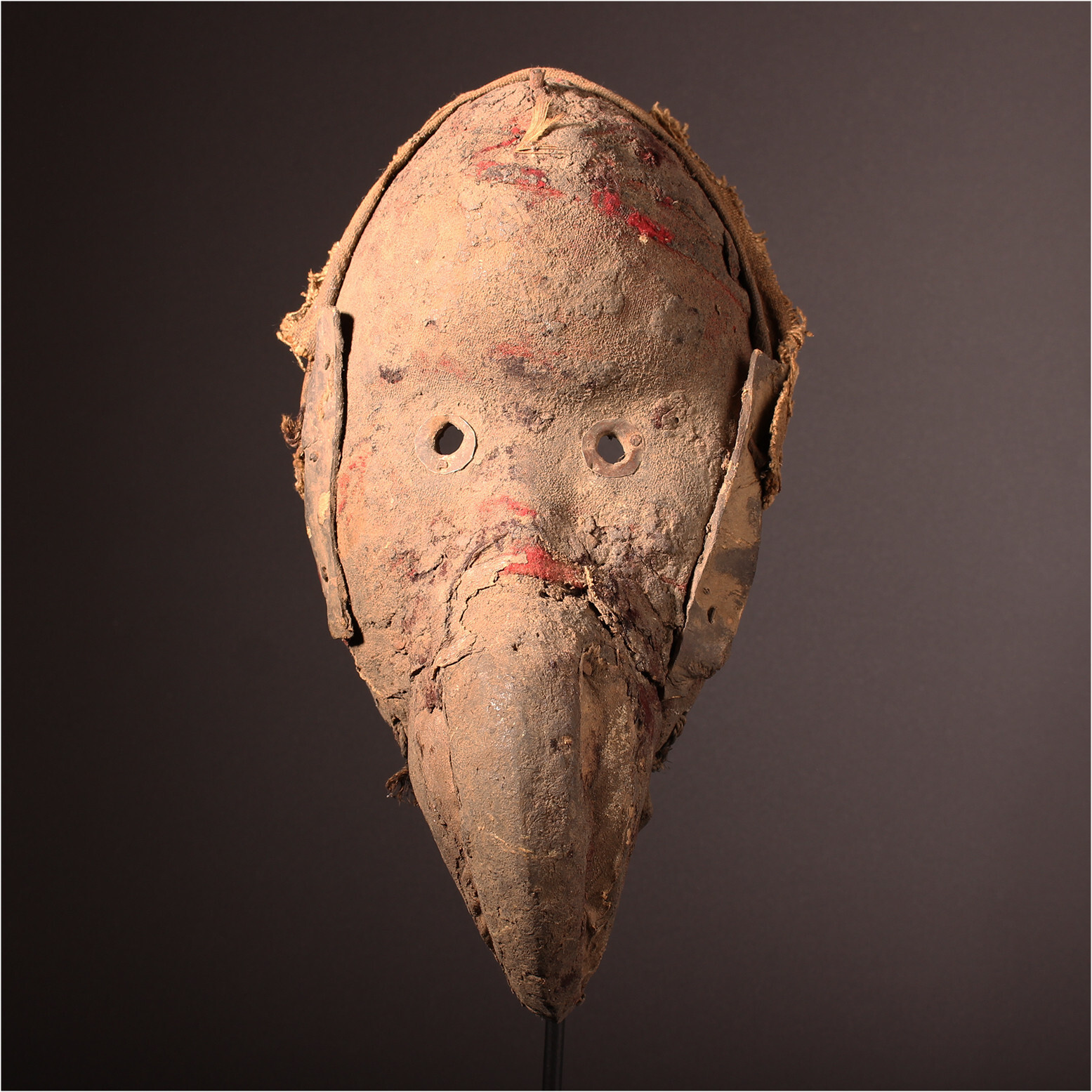13380 Mask Dan Gegon Ivory Coast Maou With Metal Stand