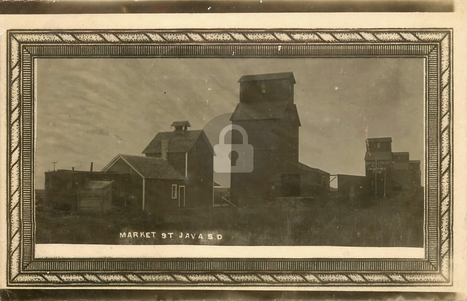 1910 Market Street Roller Mills Java SD South Dakota RPPC Photo Postcard COPY