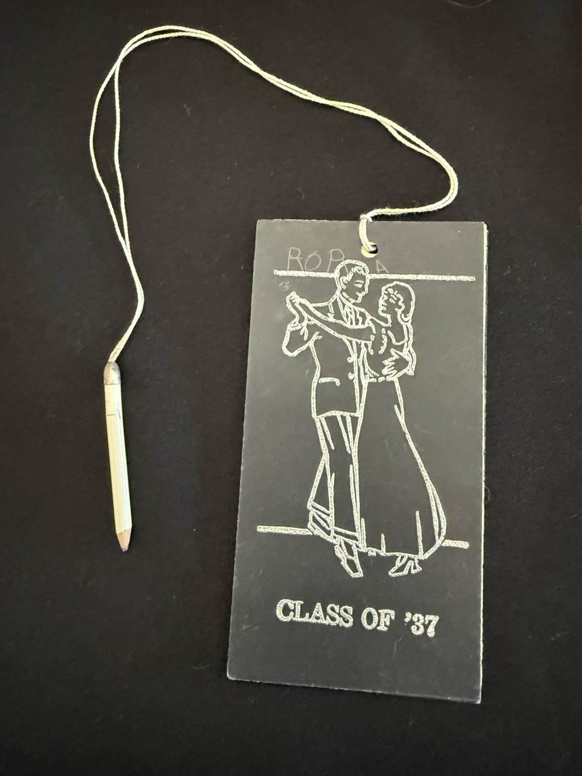 1937 Dance Card with Attached Pencil Bingham High School 1937 Dance Card with Attached Pencil Bingham High School
