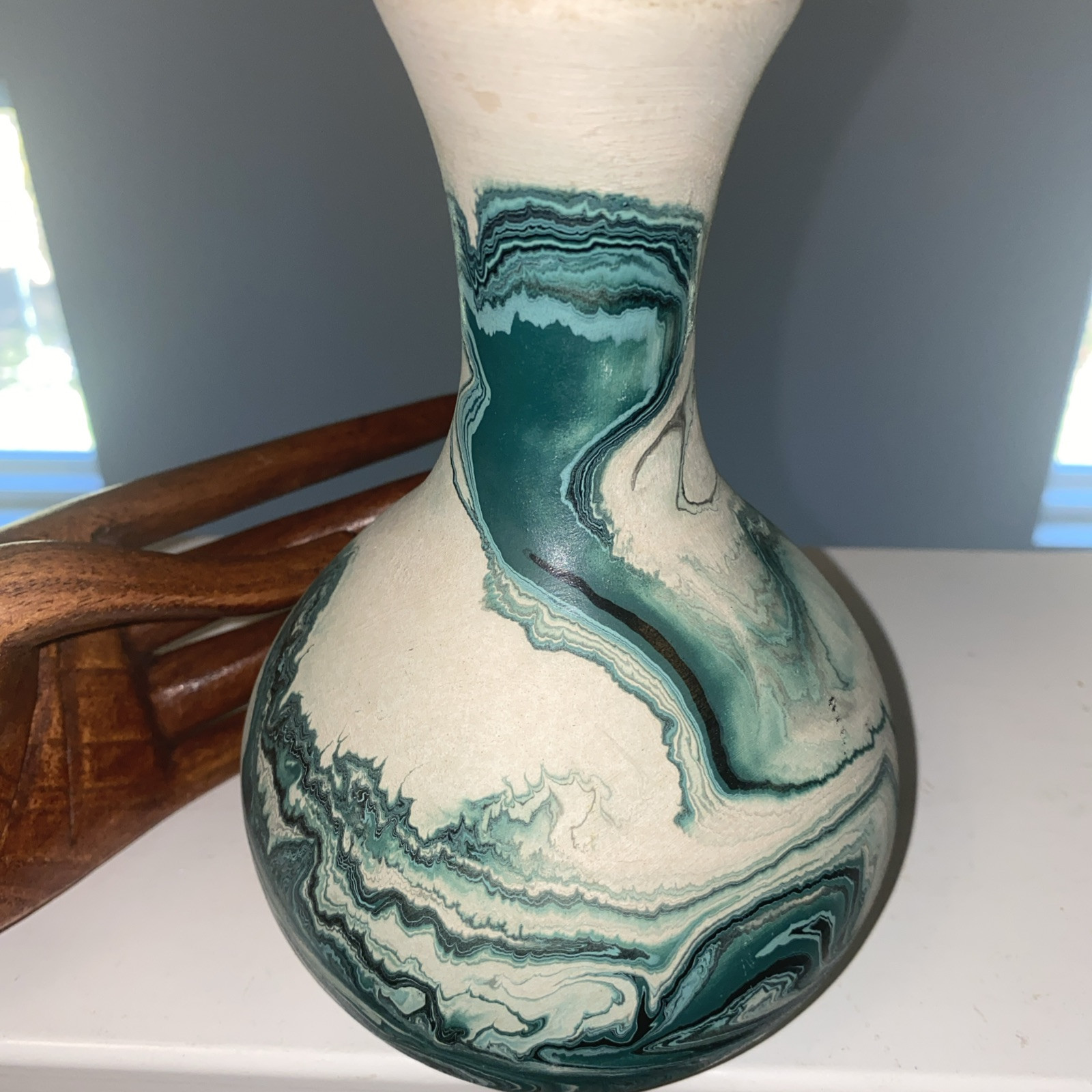 Vintage Nemadji Pottery Vase Native American Southwestern Decor 6.25\ Vintage Nemadji Pottery Vase Native American Southwestern Decor 6.25\