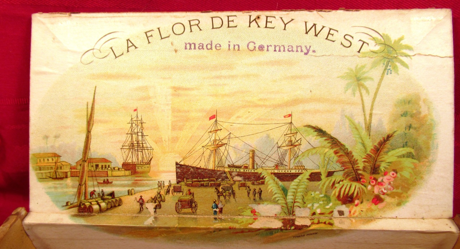 c1885 - La flor de KEY WEST - EX RARE Cigar Box
