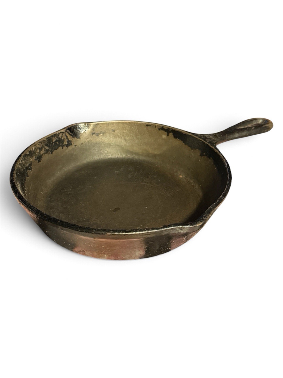 SITS FLAT Vintage Lodge 5 SK Cast Iron Skillet Three Notch HEAT RING SITS FLAT Vintage Lodge 5 SK Cast Iron Skillet Three Notch HEAT RING