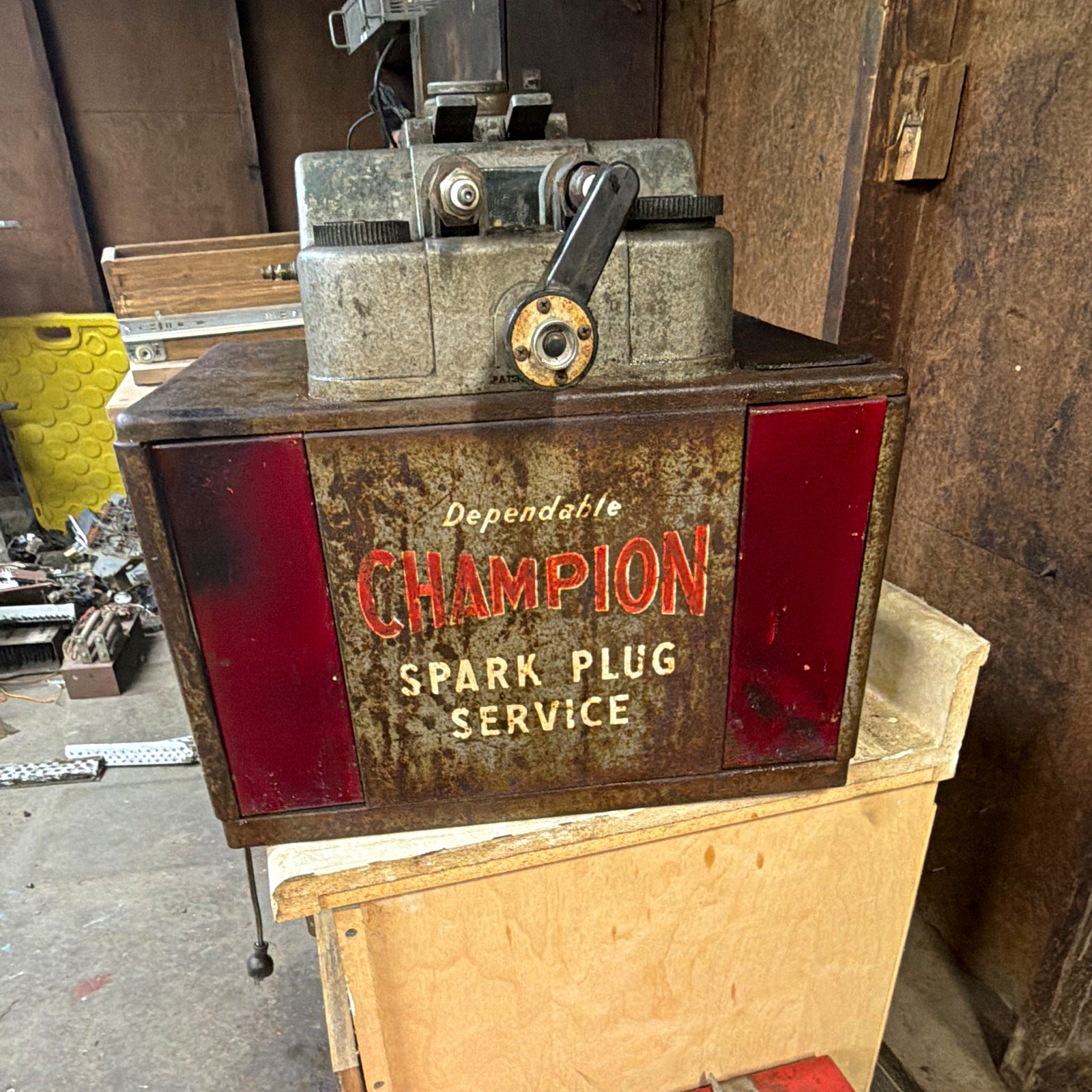 Champion Spark Plug Service Tester Machine Vintage Collectible