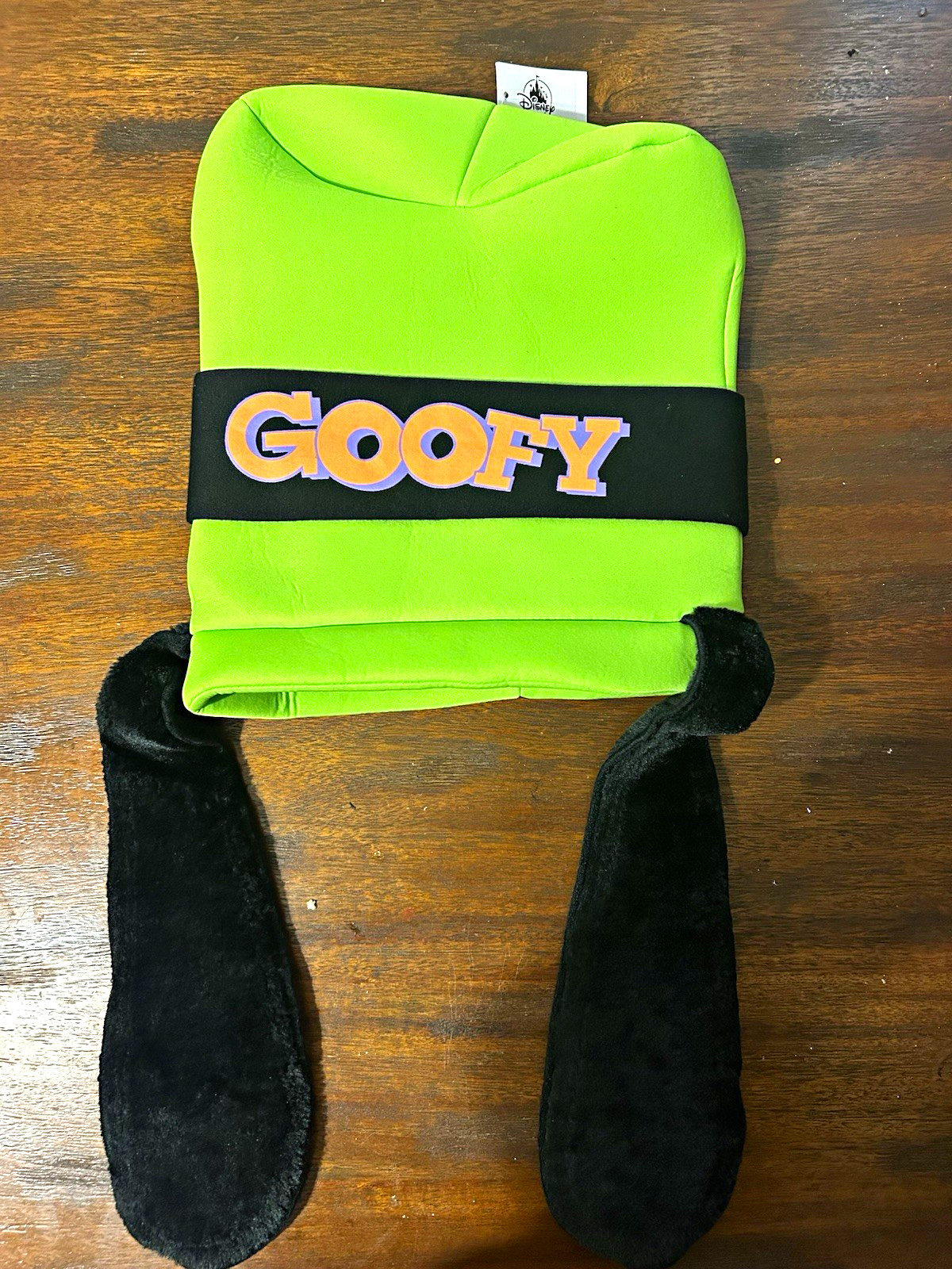 Disney Goofy Adult Unisex Green Hat w/ Black Band and Attached Black Ears