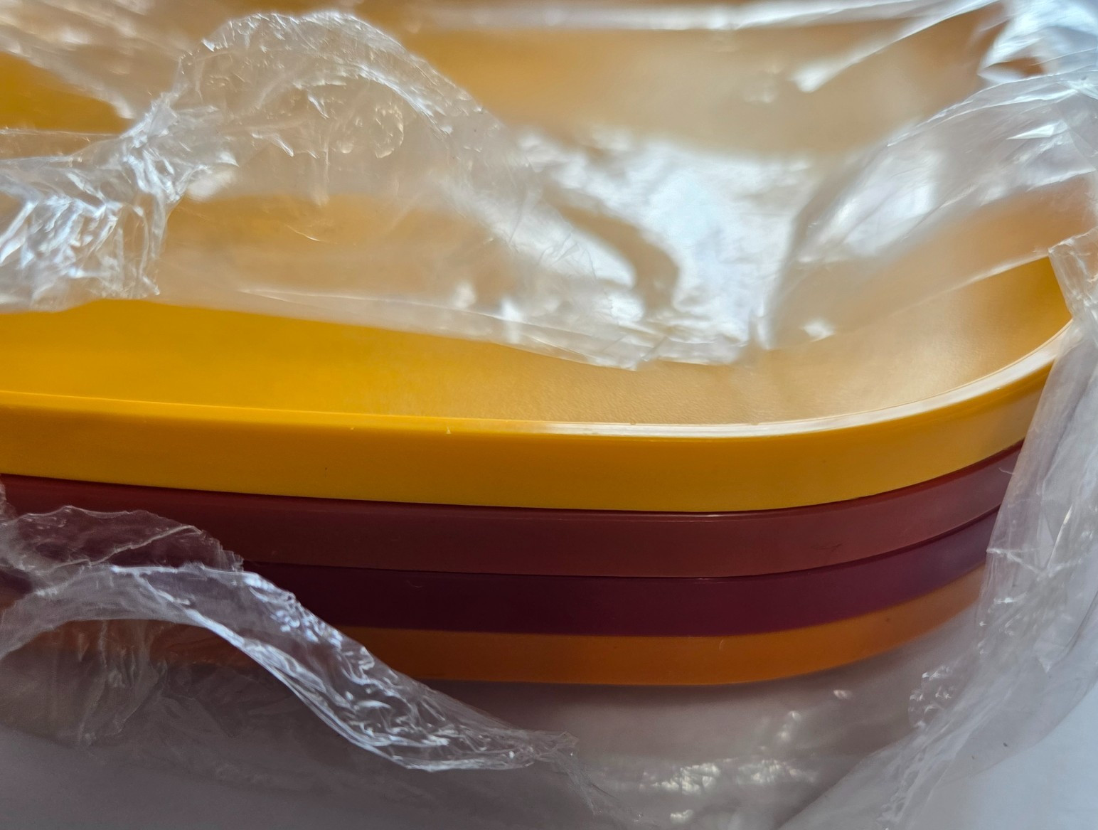 Vintage Tupperware 1534 Square Luncheon Plates Lot of 4 8x8 Harvest Colors NEW Vintage Tupperware 1534 Square Luncheon Plates Lot of 4 8x8 Harvest Colors NEW