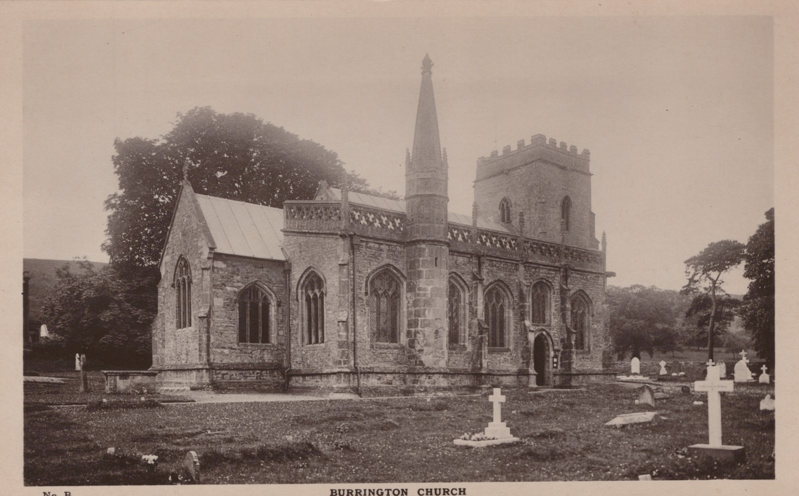 Burrington Church RPPC Postcard Somerset England H.J. Series Real Photo Burrington Church RPPC Postcard Somerset England H.J. Series Real Photo