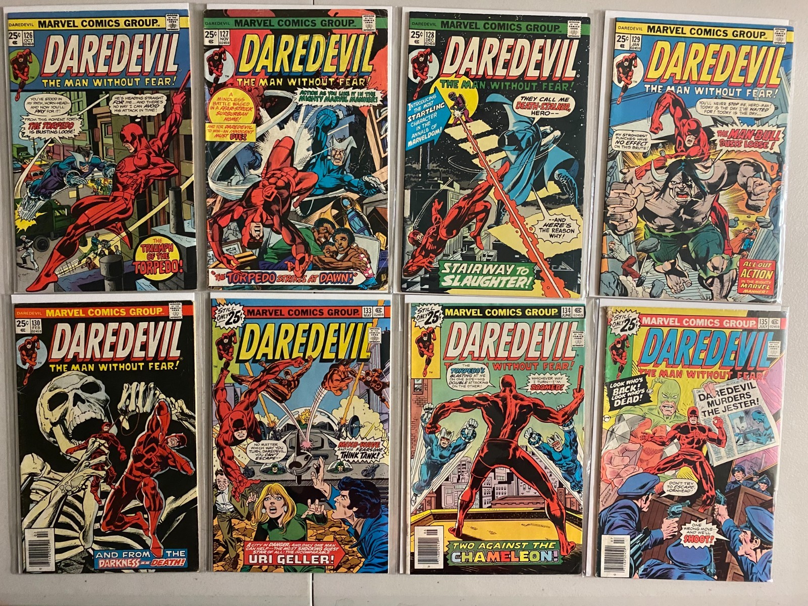 Daredevil lot #126-157 Marvel 1st Series (average 5.0 VG/FN) 26 total (1975-'79) Daredevil lot #126-157 Marvel 1st Series (average 5.0 VG/FN) 26 total (1975-'79)