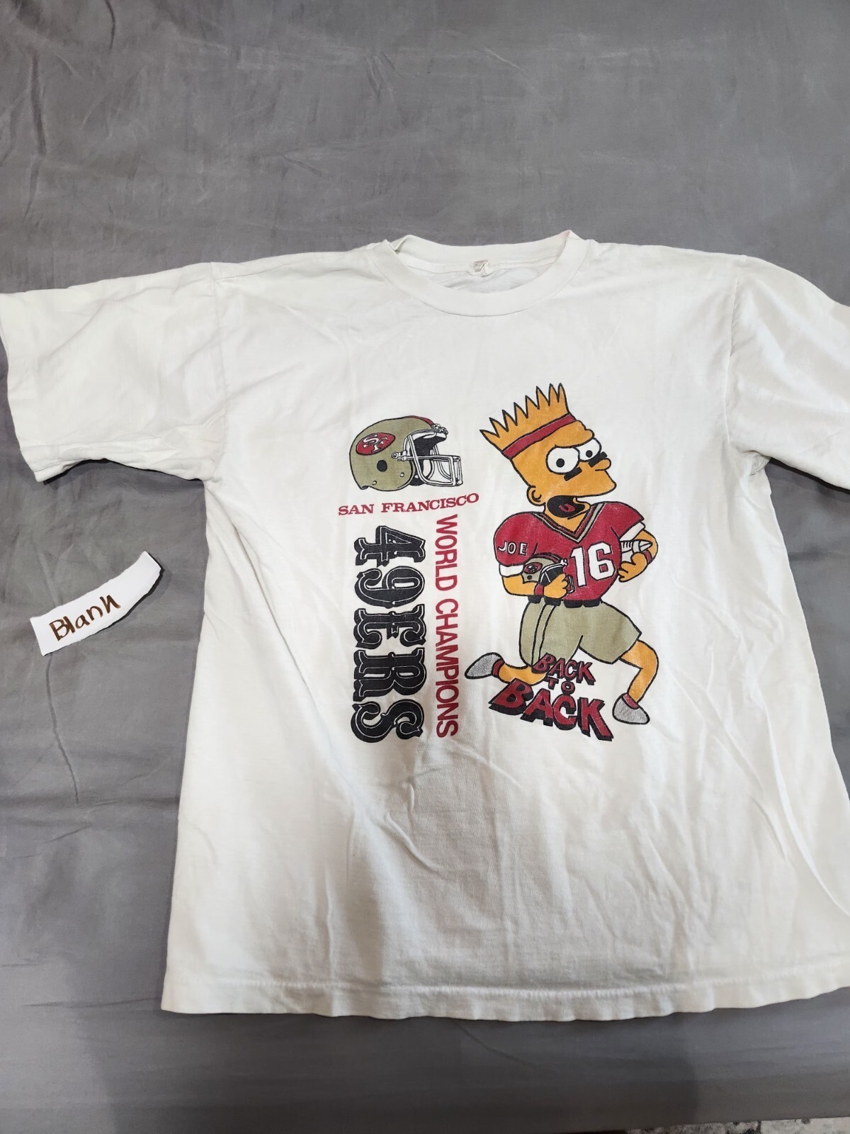 Vintage 80s San Francisco 49ers Forty Niners x Bart Simpsons NFL 49ers World... Vintage 80s San Francisco 49ers Forty Niners x Bart Simpsons NFL 49ers World...