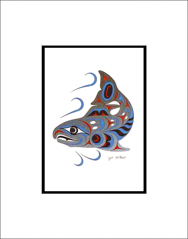 Spawning Salmon - Salish art form by JOE WILSON - 11\