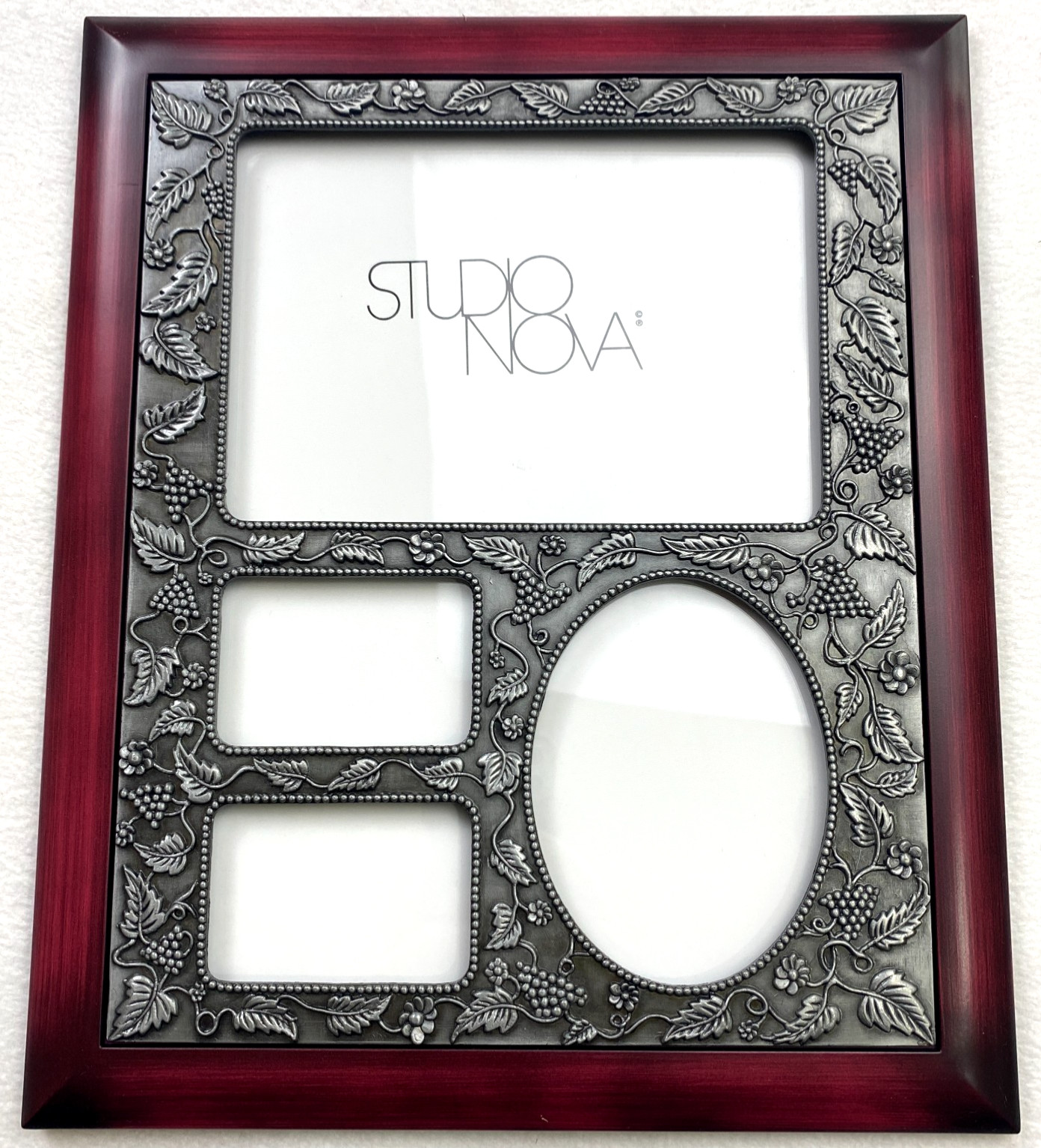 Studio Nova Wood Pewter Collage Picture Frame 4 Picture Openings 12\