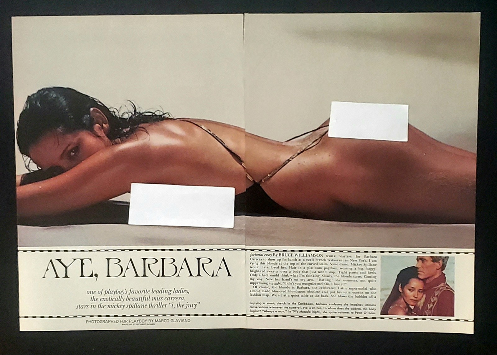 Playboy PICTORIAL ONLY - Actress BARBARA CARRERA May, 1982 8 Pages Playboy PICTORIAL ONLY - Actress BARBARA CARRERA May, 1982 8 Pages