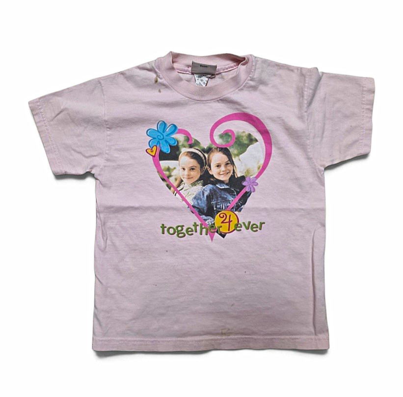 Rare HTF DISNEY Kids Youth Girls The Parent Trap Lindsay Lohan 90s Movie Shirt
