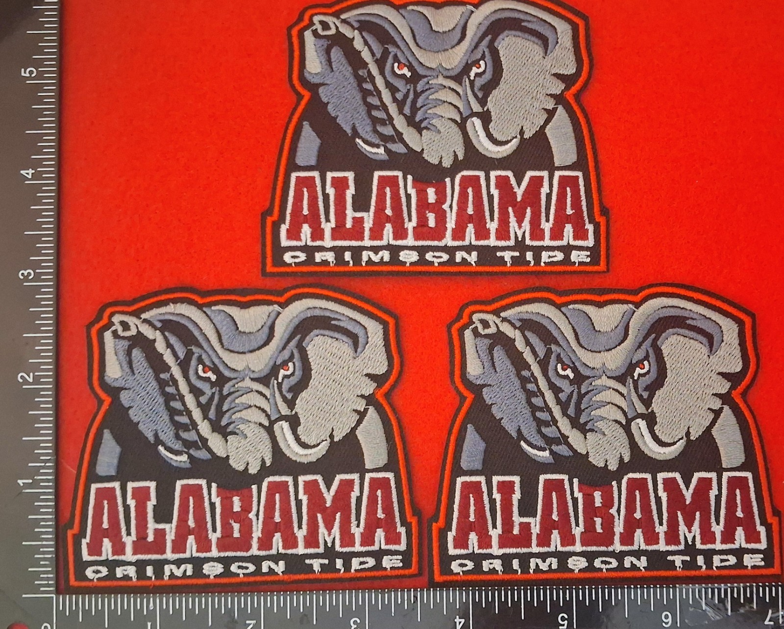 3 QtyUNIVERSITY of ALABAMA CRIMSON TIDE COLLEGE PATCH 3 QtyUNIVERSITY of ALABAMA CRIMSON TIDE COLLEGE PATCH