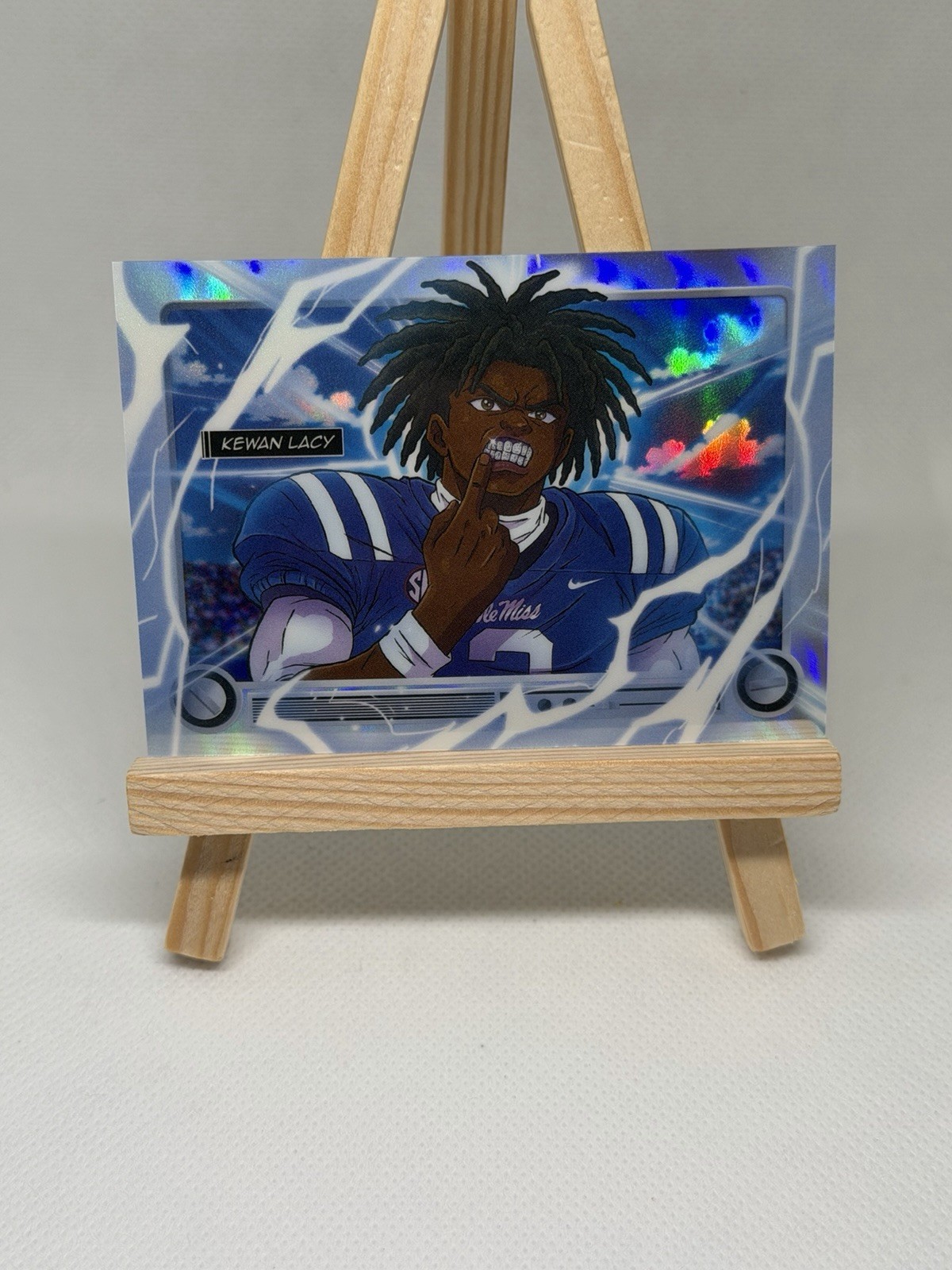 2026 Topps Bowman Football KEWAN LACY Anime SSP #NILA-KL Ole Miss Rebels 🔥