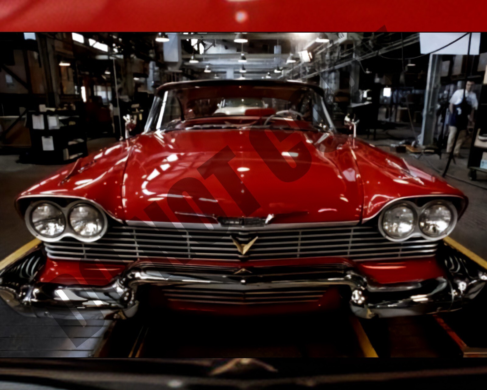 1957 Birth of Christine - 1958 Plymouth Fury On Detroit Assembly Line 8x10 Photo
