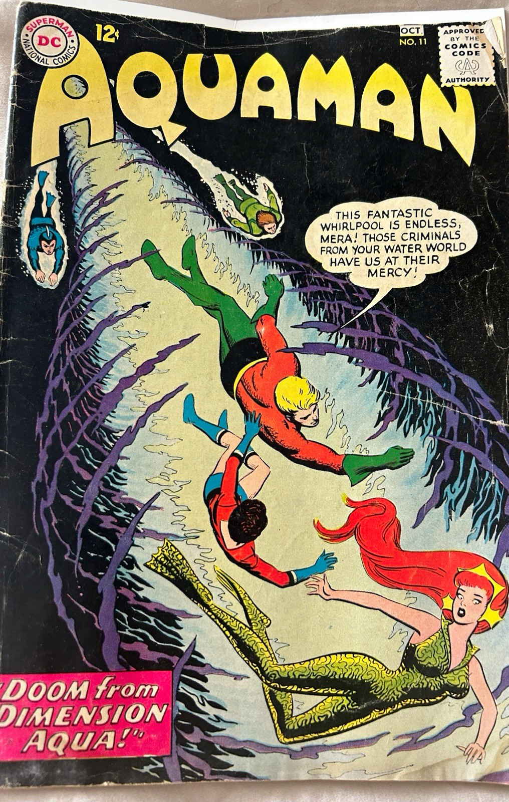 Aquaman #11 (DC Comics, 1963), a key Silver Age issue featuring Mera Aquaman #11 (DC Comics, 1963), a key Silver Age issue featuring Mera