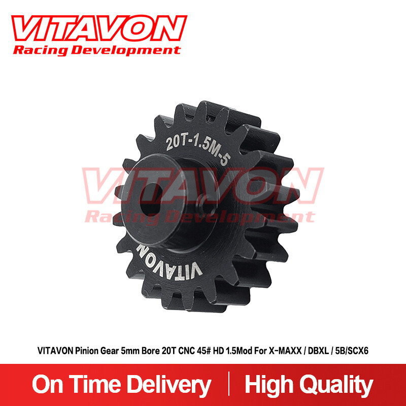 Vitavon CNC 45# HD 1.5Mod 5mm D Bore 15T/20T Pinion Gear  For X-MAXX/DBXL/SCX6