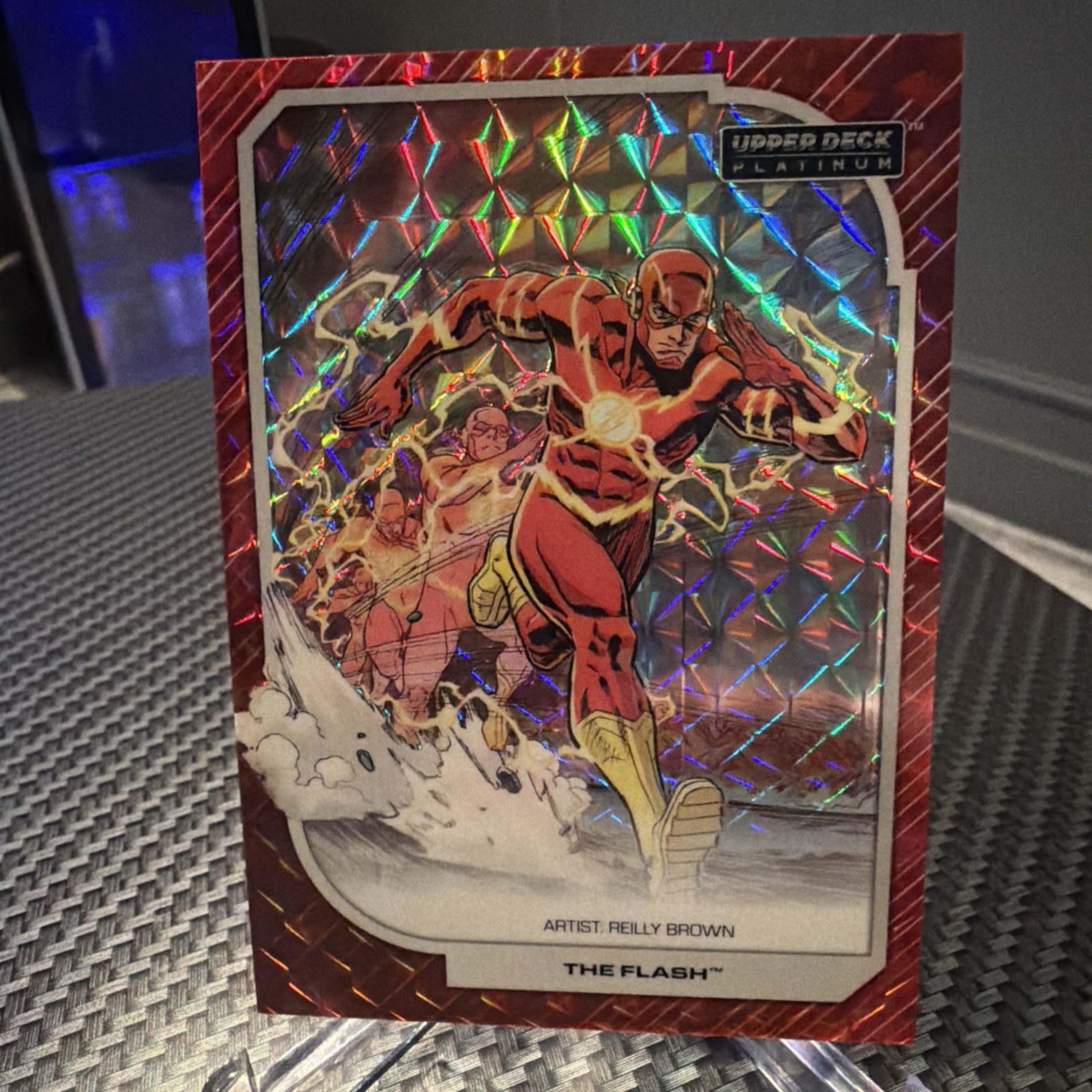 2026 Upper Deck Platinum DC The Flash Red Tessellation 14/15 Reilly Brown