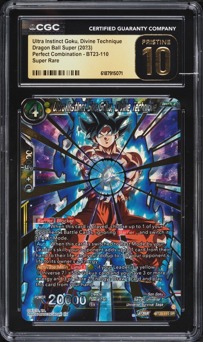 2023 Dragon Ball Super ENG 10 PRISTINE Ultra Instinct Goku Super Rare #BT23-110