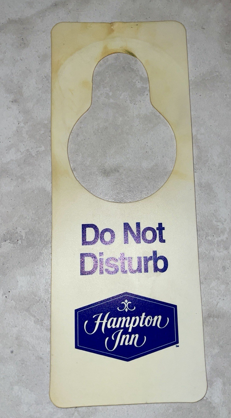 Vintage 1970’s Do Not Disturb Hampton Hotel Sign Door Tag