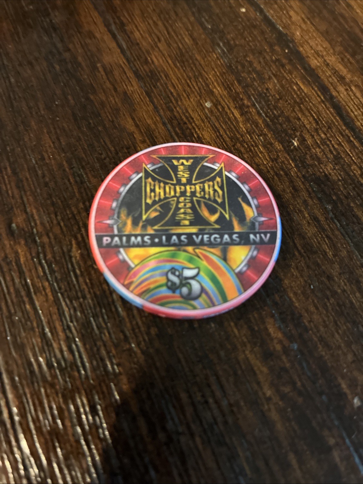 Las Vegas Palms Hotel And Casino West Coast Choppers $5 Casino Chip