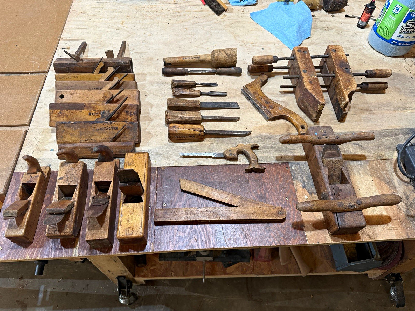 Hagtacten Vintage Original Antique Wooden Molding Planes Assorted Lot Hagtacten Vintage Original Antique Wooden Molding Planes Assorted Lot