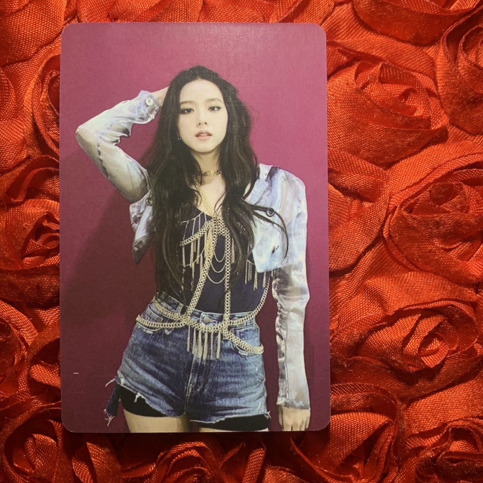 Jisoo BLACKPINK CARTOON LIKE KPOP Girl Photo ACG Goddess Card Model