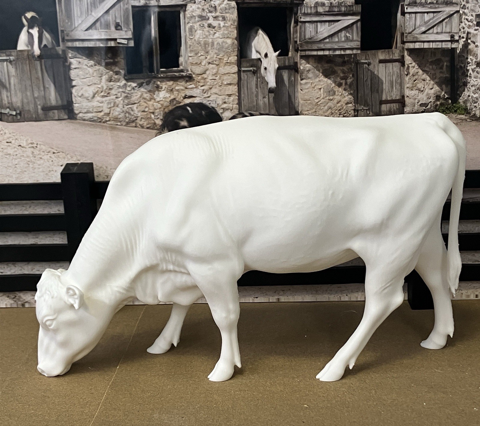 1:9 Traditional Model Cow Heifer 3D Print Grazing For Breyer Horses Cattle Scene