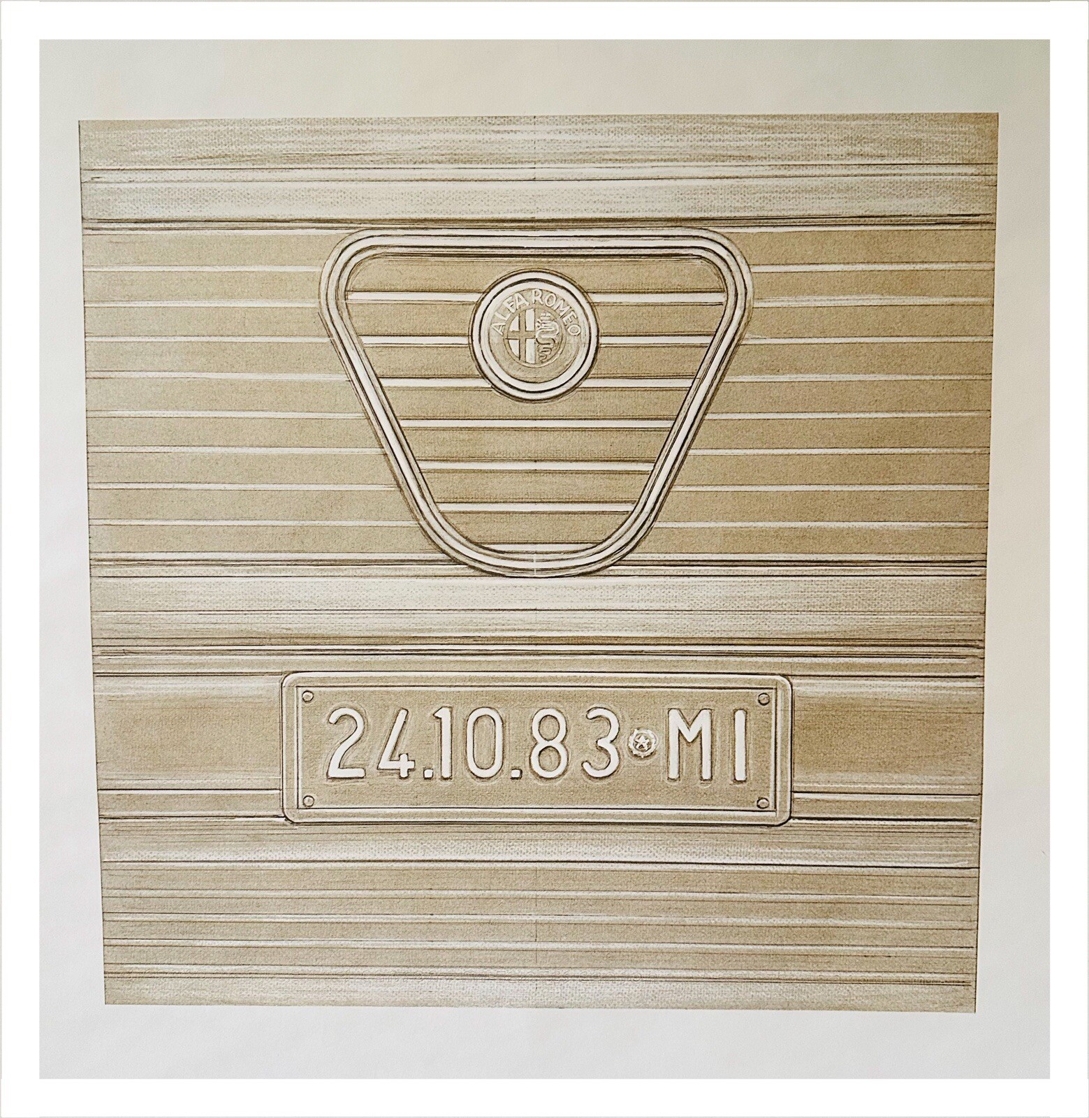 Vintage Numbered and Signed Lithograph ALFA ROMEO Graphic Roberto Sambonet 1983