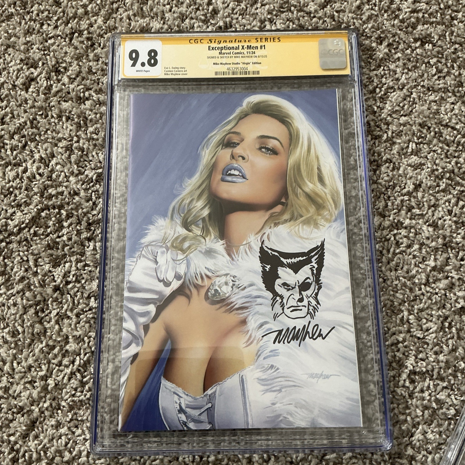 Exceptional X-Men 1 Mayhew Virgin SS CGC 9. 8 Wolverine Remark 🔥 Exceptional X-Men 1 Mayhew Virgin SS CGC 9. 8 Wolverine Remark 🔥